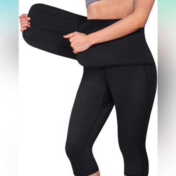 Pants - Capris High Waist Tummy Control Sweat Thighs for Weight Loss